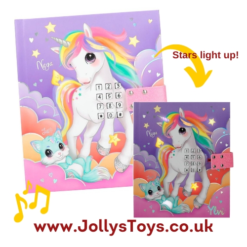 Unicorn Lockable Diary with Magical Sounds and Lights
